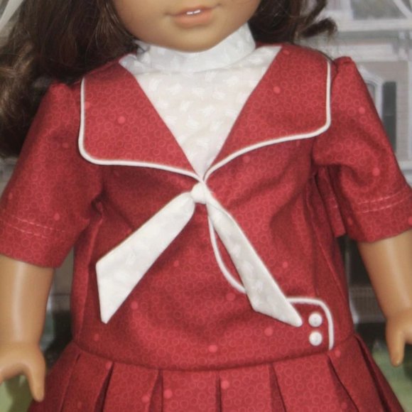 American Girl Style Edwardian Pleated Sailor Dress - Picture 4 of 5